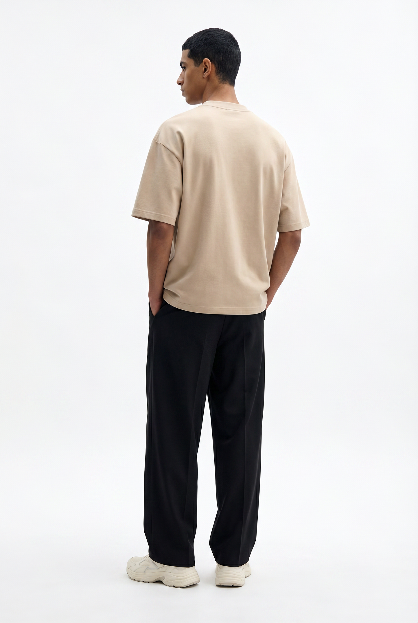 Sand Beige Boxy Fit T-Shirt