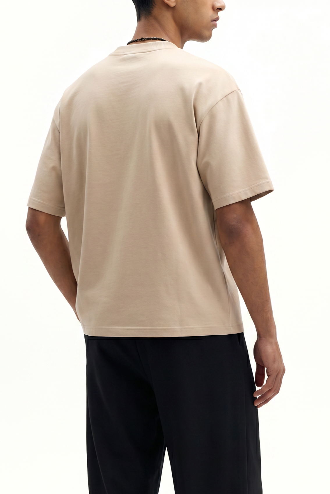 Sand Beige Boxy Fit T-Shirt