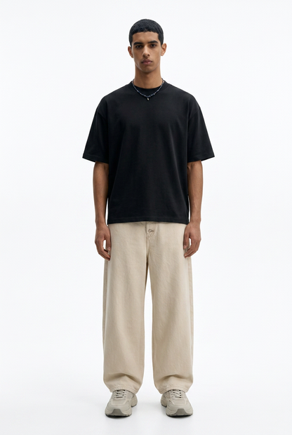 Black Essential Boxy Fit T-Shirt