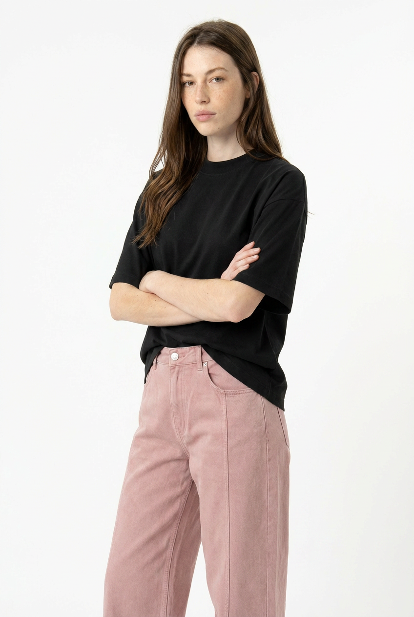 Black Essential Boxy Fit T-Shirt