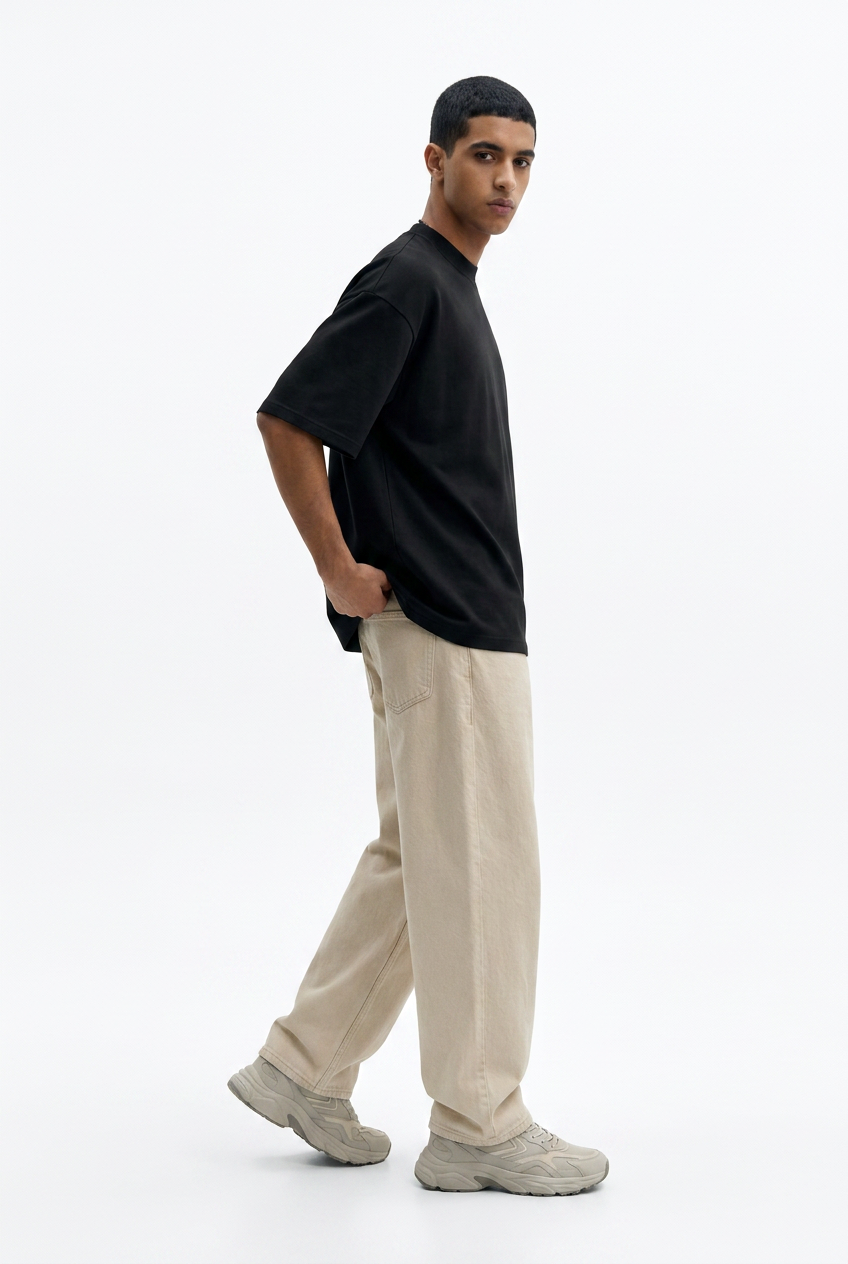 Black Essential Boxy Fit T-Shirt