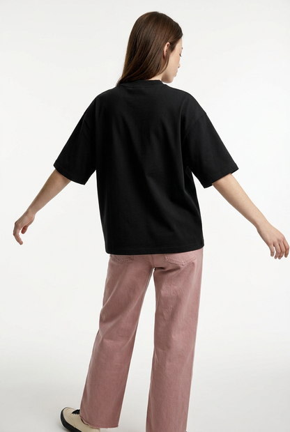 Black Essential Boxy Fit T-Shirt