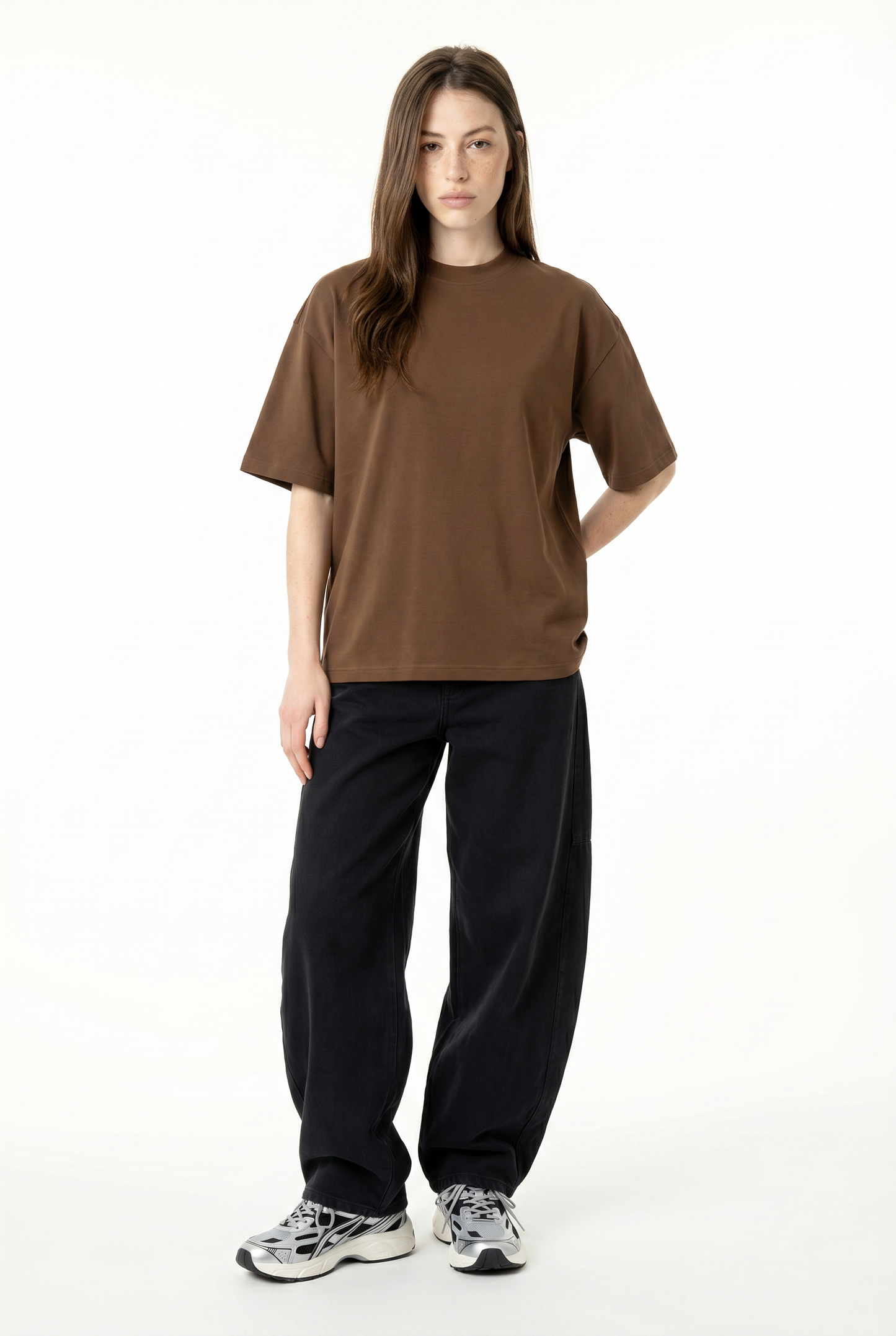 Mocha Brown Boxy Fit T-Shirt