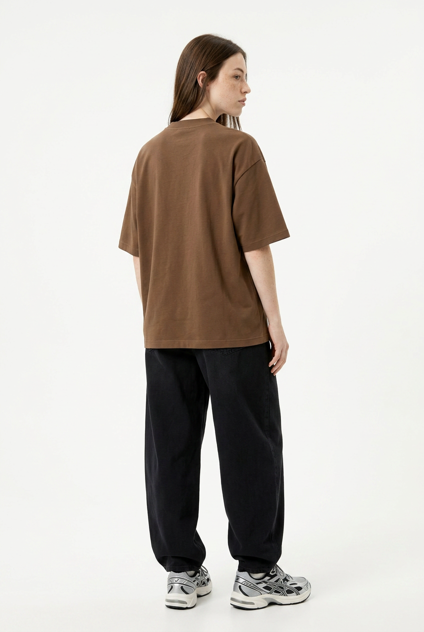 Mocha Brown Boxy Fit T-Shirt