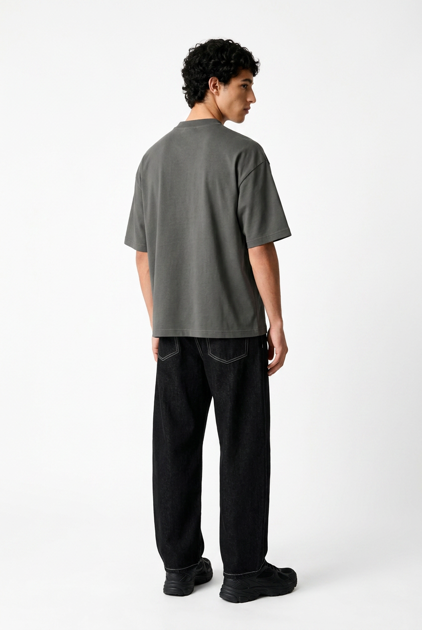 Charocal Boxy Fit T-Shirt