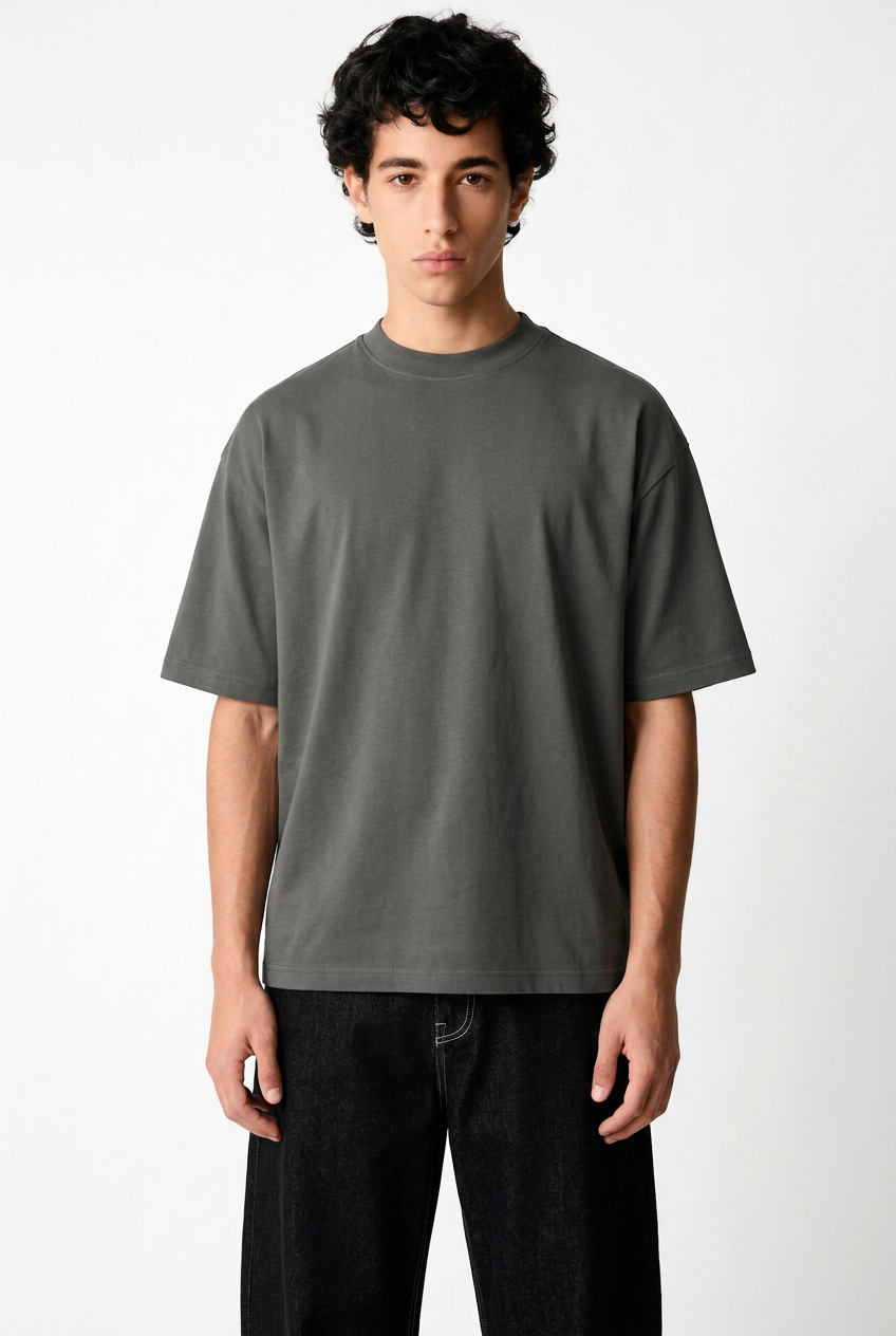 Charocal Boxy Fit T-Shirt