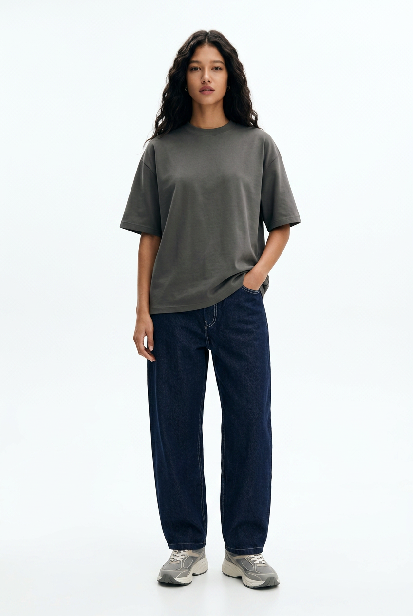 Charocal Boxy Fit T-Shirt