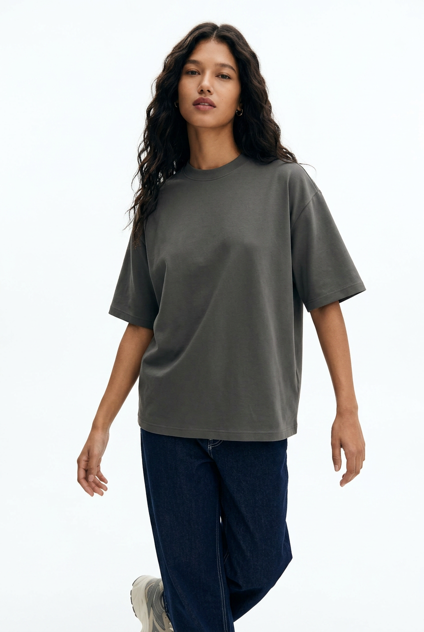 Charocal Boxy Fit T-Shirt