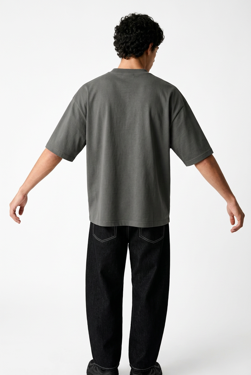 Charocal Boxy Fit T-Shirt