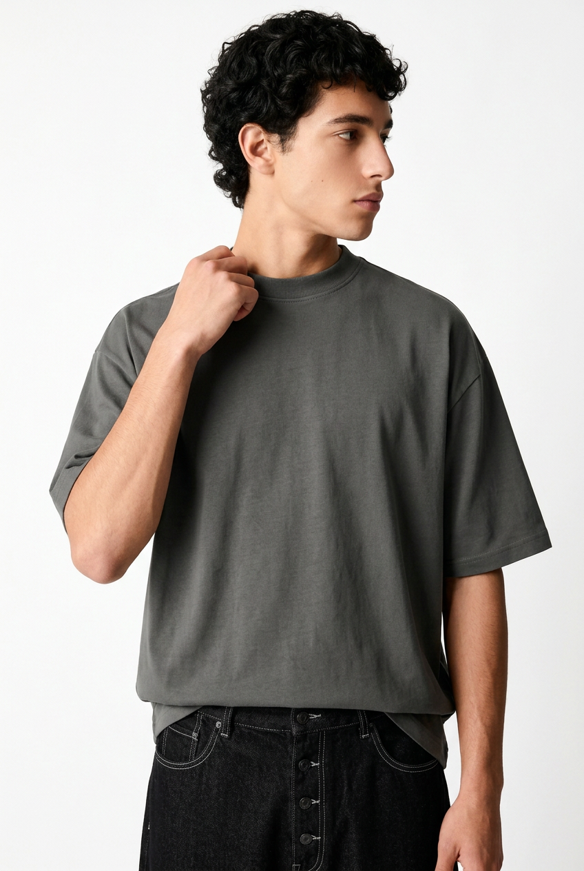 Charocal Boxy Fit T-Shirt