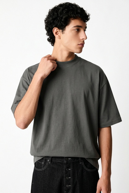 Charocal Boxy Fit T-Shirt