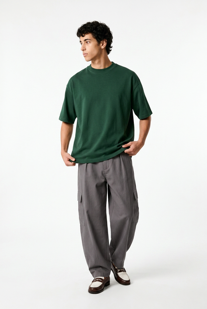 Forest Green Boxy Fit T-Shirt