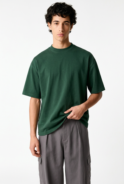 Forest Green Boxy Fit T-Shirt