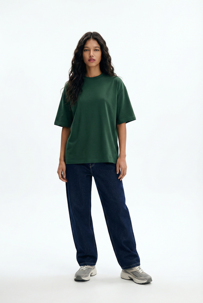 Forest Green Boxy Fit T-Shirt