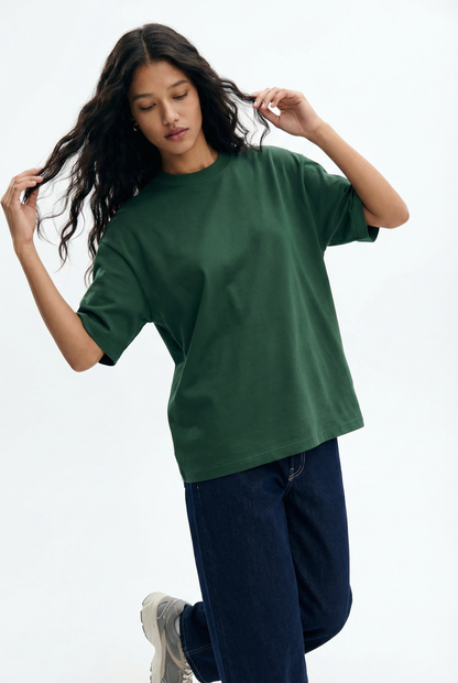 Forest Green Boxy Fit T-Shirt