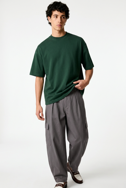 Forest Green Boxy Fit T-Shirt