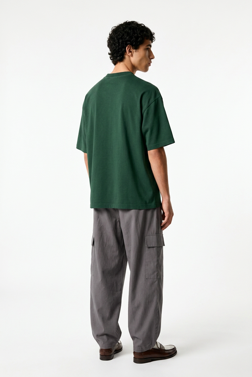 Forest Green Boxy Fit T-Shirt