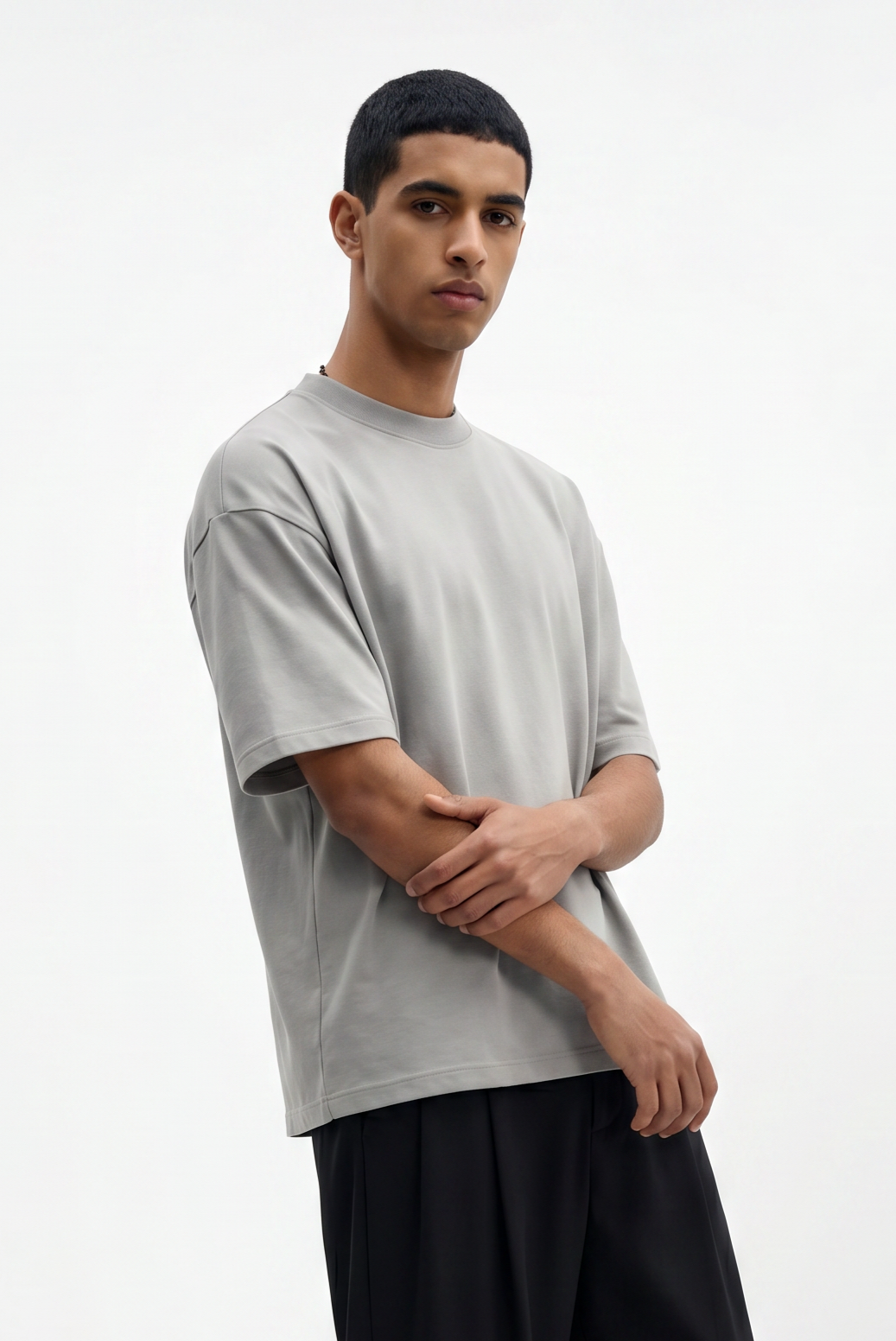 Light Grey Boxy Fit T-Shirt