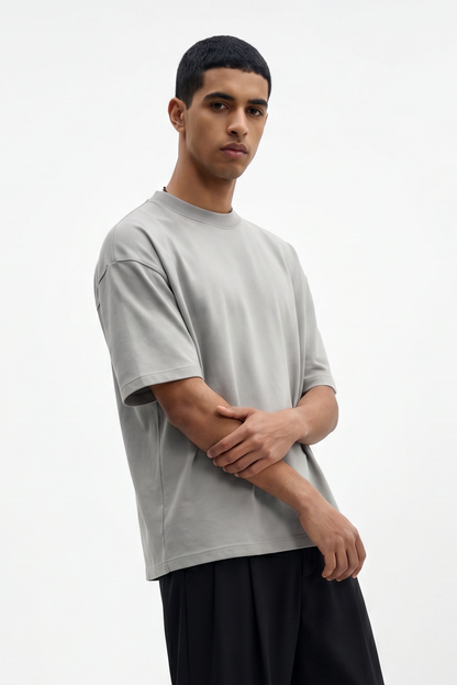 Light Grey Boxy Fit T-Shirt