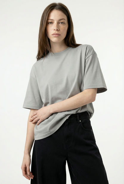 Light Grey Boxy Fit T-Shirt