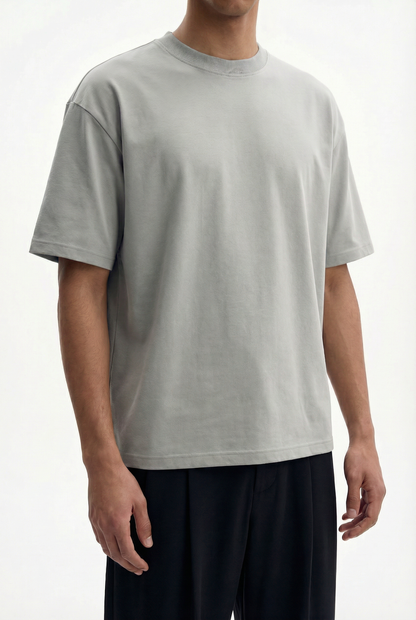 Light Grey Boxy Fit T-Shirt