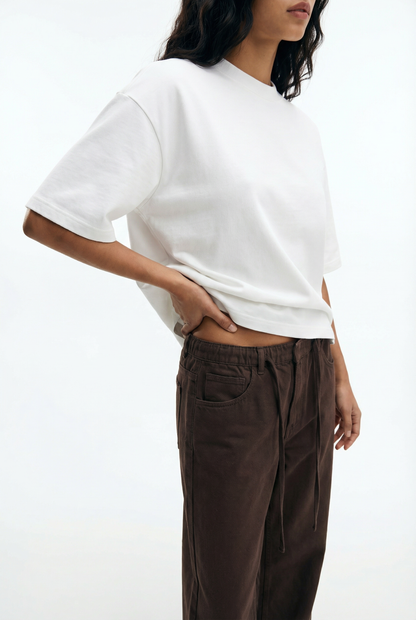 White Essential Boxy Fit T-Shirt